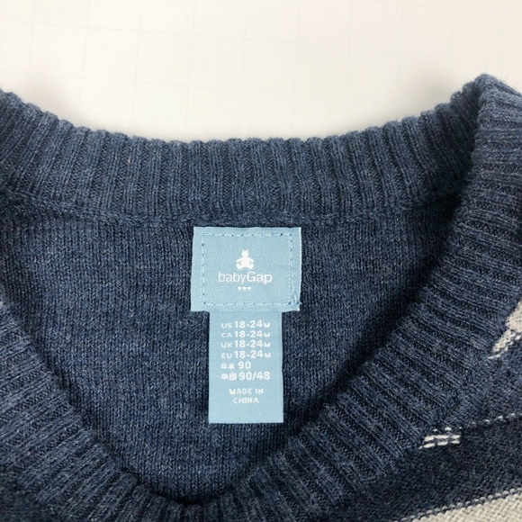 Baby Gap Baby Boy's Multi Color Striped Sweater - Picture 4 of 5